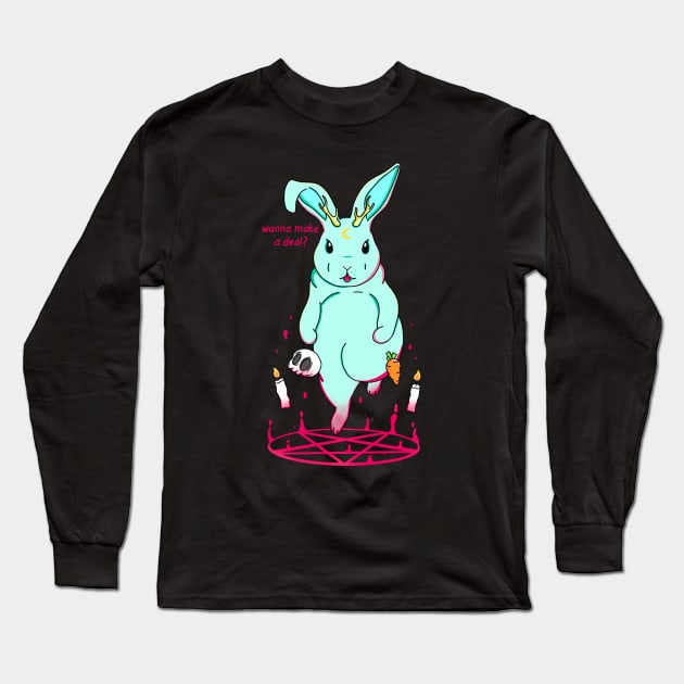 Summoning Cute Jackalope Long Sleeve T-Shirt by Kimprut